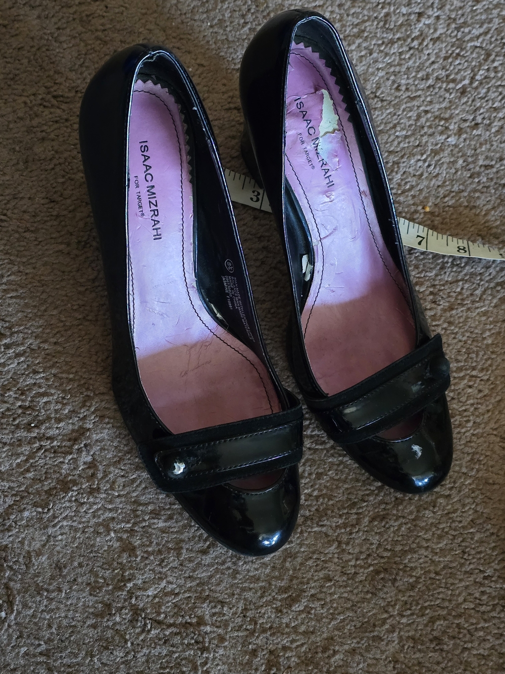 Isaac Mizrahi Black Patent Round-Toe Dress Flats